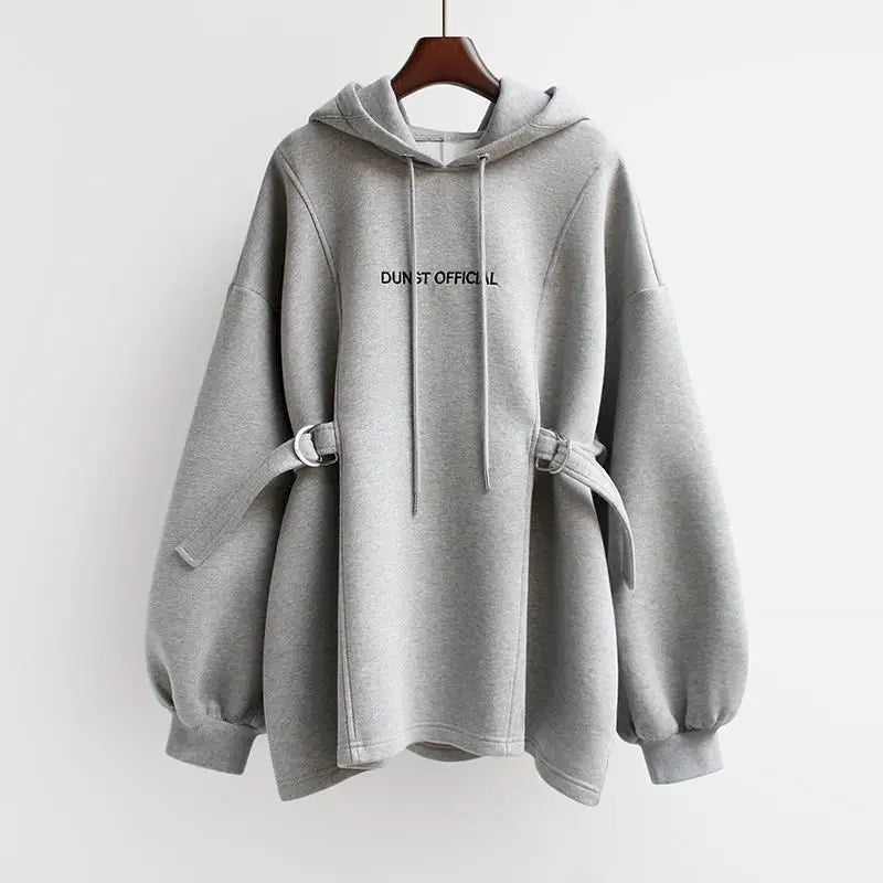 Womens Hoodie Fashion Mid-length Hooded Pullover Korean Style Loose Harajuku Hooded Jackets Summer Autumn 2024 Trendy Top Woman - reetell