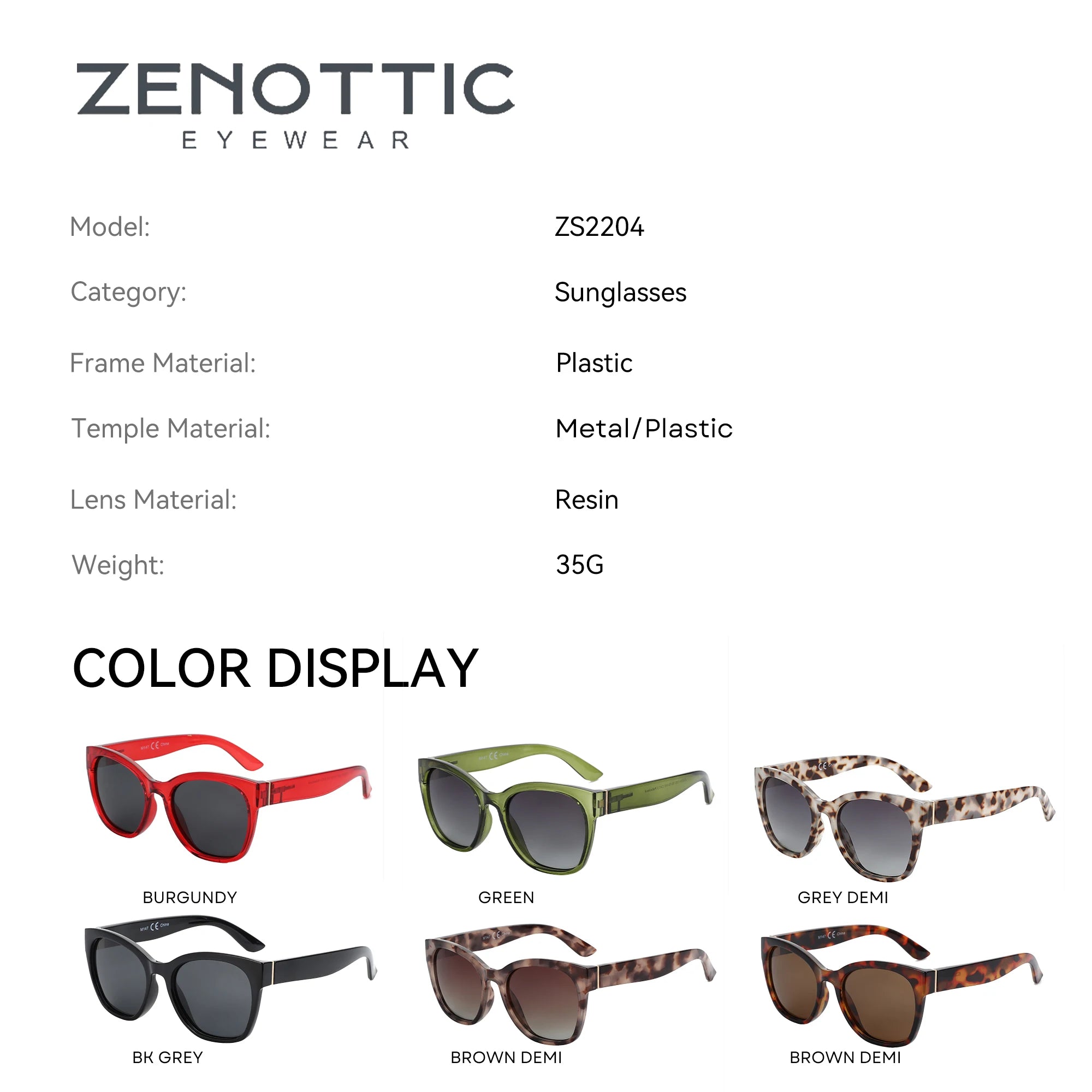 ZENOTTIC 2024 Original Thick Butterfly Frame Polarized Sunglasses for Women Chunky Uv400 Protection Shade Cat Eye Sun Glasses - reetell