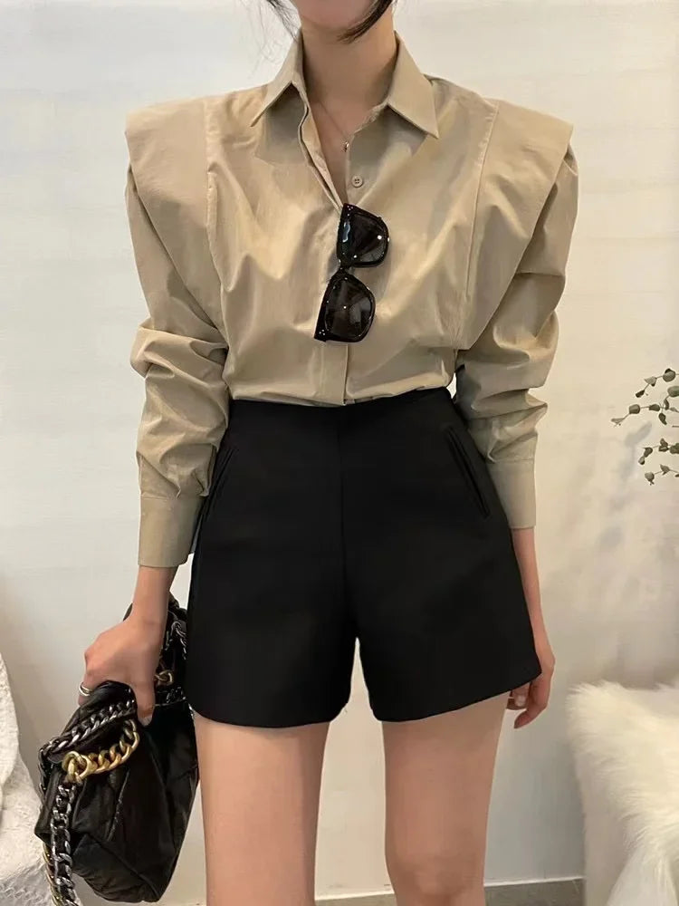 Women's Shirt Autumn 2023 New Chic Long-Sleeve Loose Blouses Street Elegant Tops Shirt OL office women blouses and tops shirts - reetell