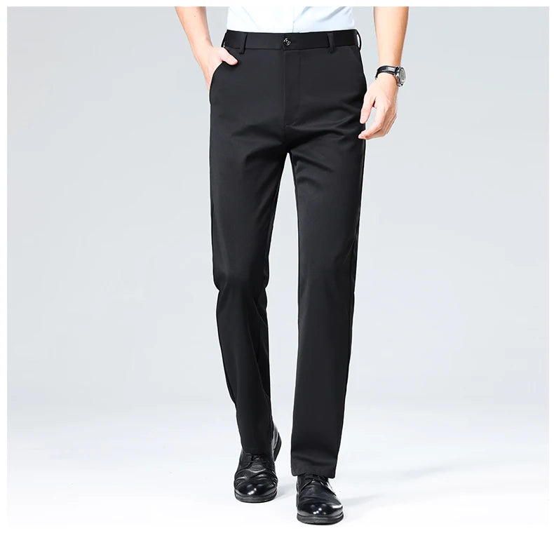 2024 Men Business Multi Color Large Size Pants Fashion Versatile Comfortable and Breathable Straight Leg High Grade Hombre Pants