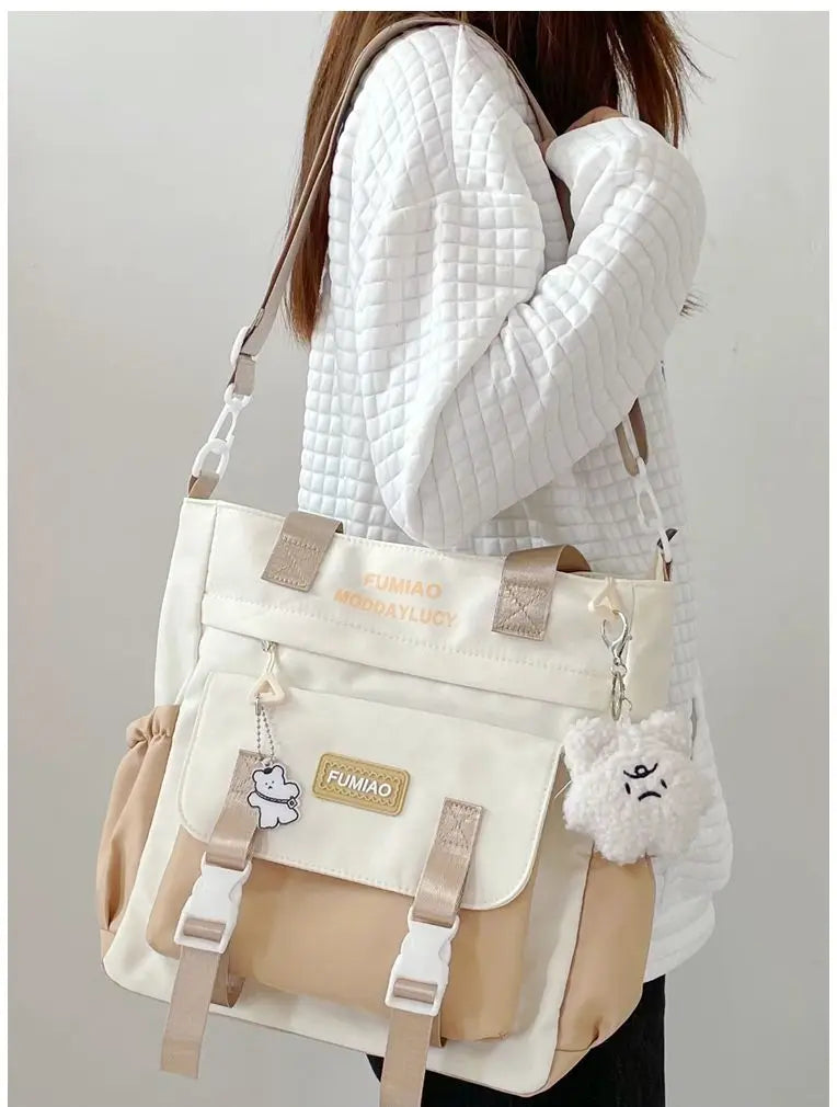 Bag Female College Student Carrying Bag Girl Large Capacity One Shoulder Versatile Crossbody Bag