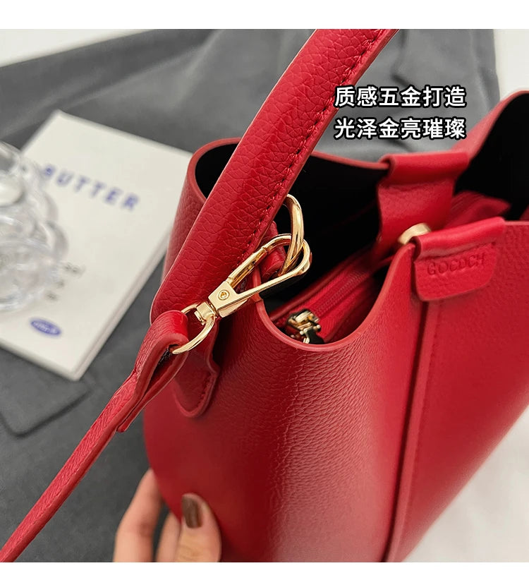 2024 New Women's Bag Fashion Simple Shoulder Bag High Quality Design Handbag PU Commuter Luxury Hot Selling Bolsas Para Mujeres - reetell