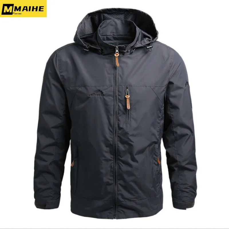 Gorpcore Jacket Men's Military Tactical Hunting Jacket Men's Autumn Casual Waterproof Windbreaker Men's Coat Pocket Work Clothes - reetell