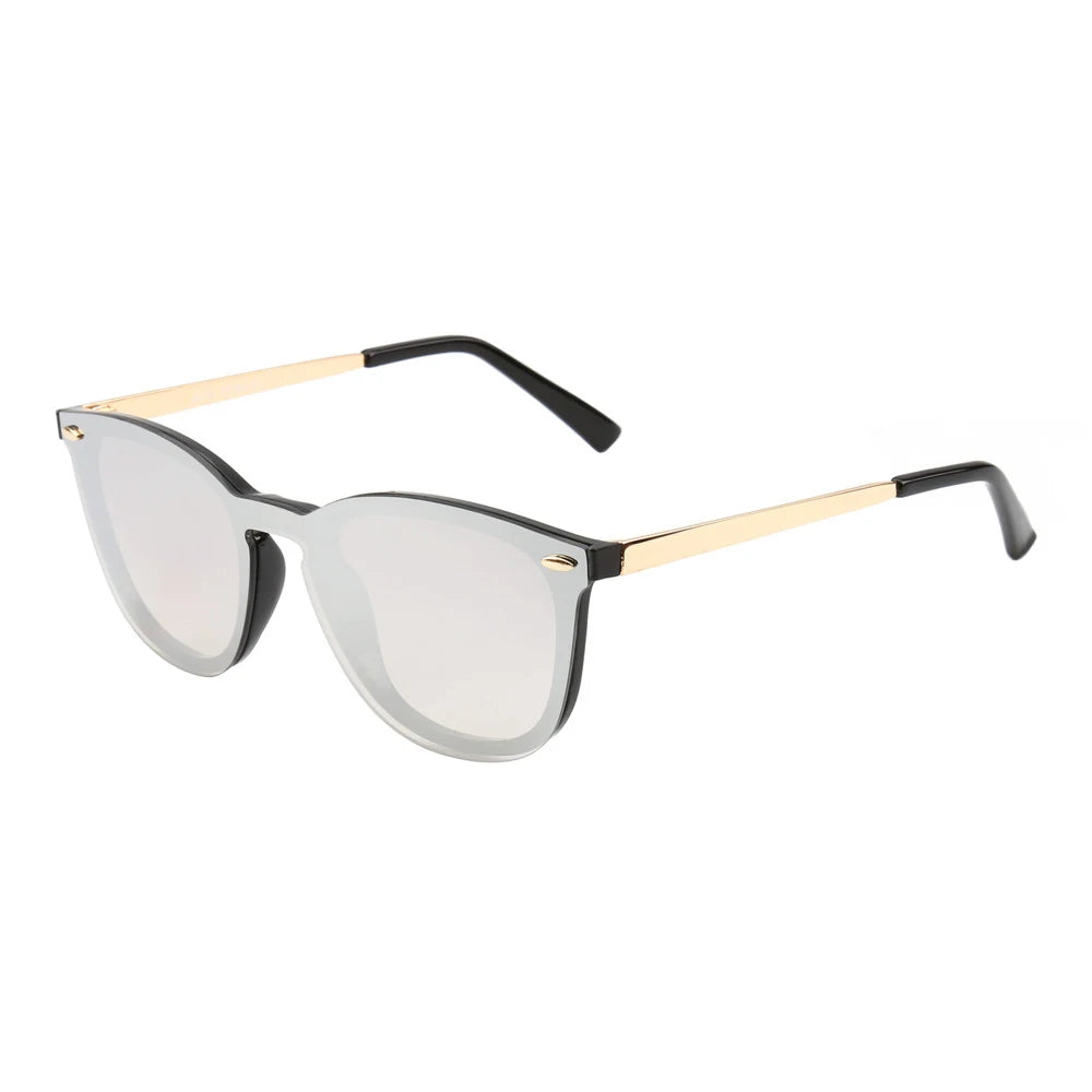 JIM Trendy Rimless Mirrored Sunglasses Reflective Sun Glasses for Women Men UV400 - reetell