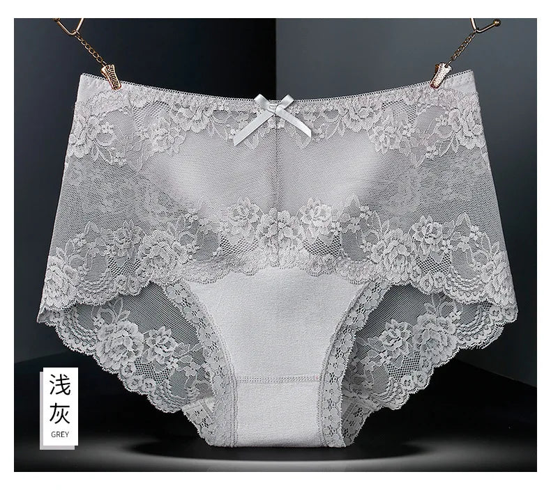 12 Pieces Women's Underwear Sexy Lace Panties Female Underpants  Comfy Elegant Briefs Transparent Light Breathable Lingerie - reetell