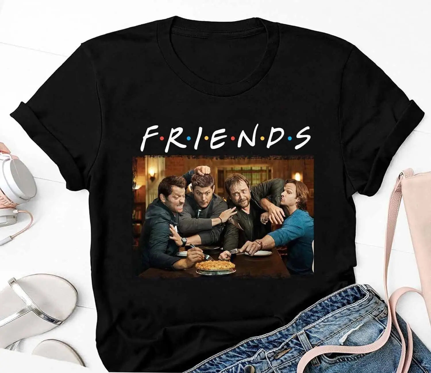 Friends Supernatural T Shirt Sam And Dean Tv Series - reetell