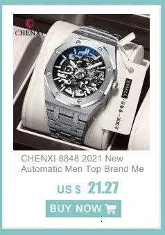 Chenxi 976 Leather Chronograph Date Men's Phase Of The Moon Timing Business Luminous Quartz Watch Relojes para hombres