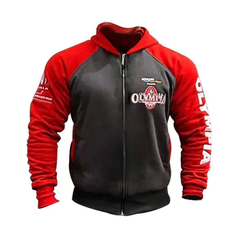 2023 New OLYMPIA Men Gyms Hoodies Gyms Fitness Bodybuilding Sweatshirt Pullover Sportswear Male Workout Hooded Jacket Clothing - reetell