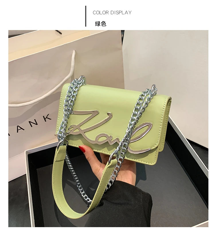 This Year's Popular Bags for Women New Fashion Letter Trend Shoulder Bag Ins Women's Crossbody Small Square Bag Наклонная Сумка - reetell