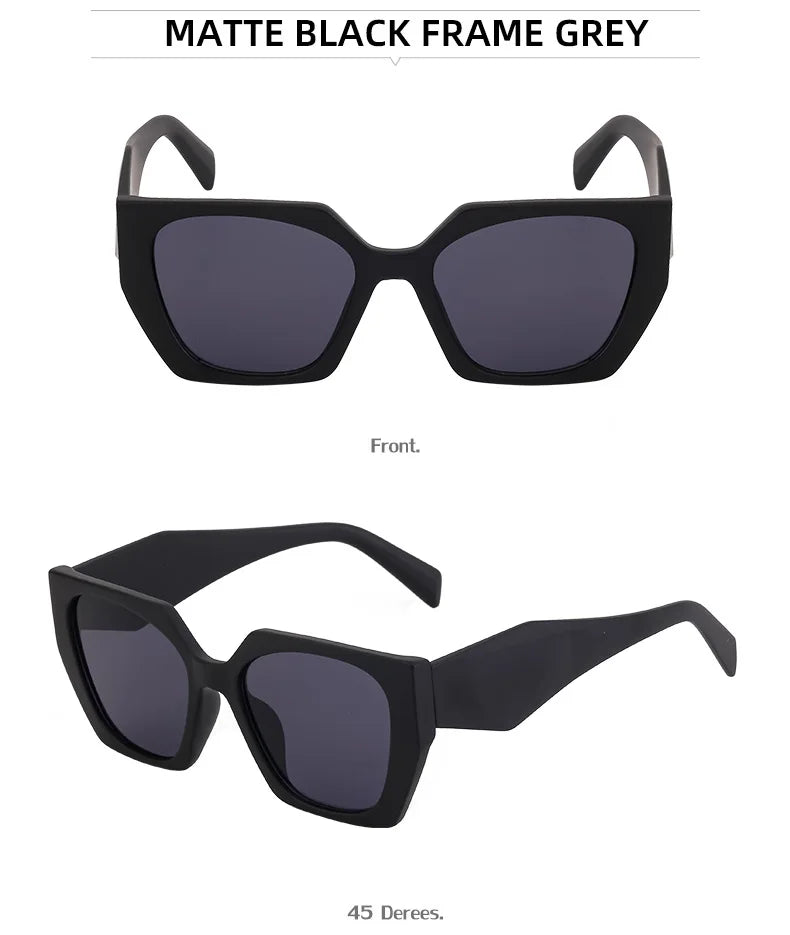 2024 new fashion cat eye wide leg sunglasses female sense ins sunglasses UV protection - reetell