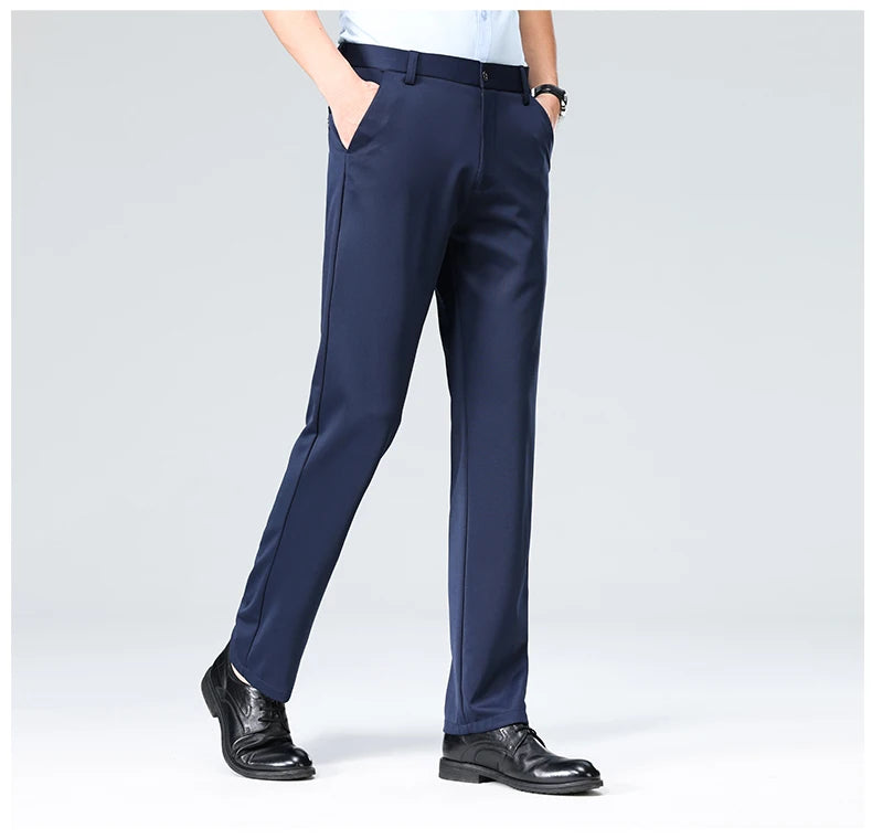 2024 Men Business Multi Color Large Size Pants Fashion Versatile Comfortable and Breathable Straight Leg High Grade Hombre Pants