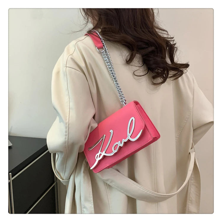 This Year's Popular Bags for Women New Fashion Letter Trend Shoulder Bag Ins Women's Crossbody Small Square Bag Наклонная Сумка - reetell