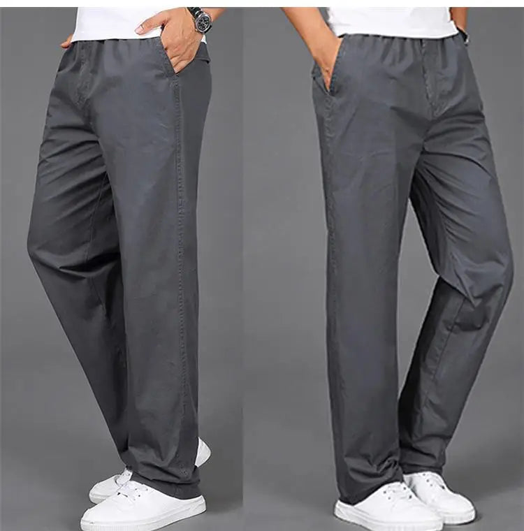 Alobee Men's Cargo Pants Summer Spring Cotton Work Wear New In Large Size Casual Climbing Joggers Sweatpants Hombre Trousers