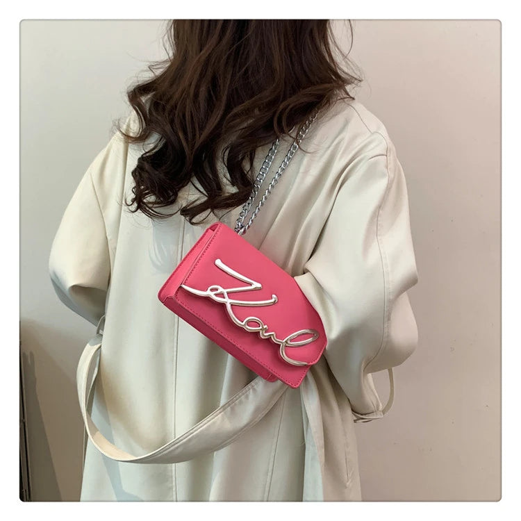 This Year's Popular Bags for Women New Fashion Letter Trend Shoulder Bag Ins Women's Crossbody Small Square Bag Наклонная Сумка - reetell