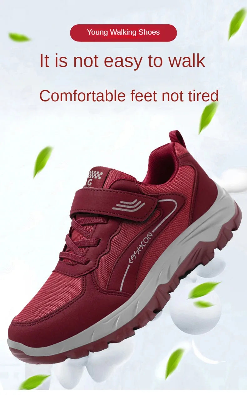 Women's Sports Shoes Leather Sports Shoes Waterproof Fashionable Outdoor Hiking Anti SlipCasual Walking Shoes Women's Shoes