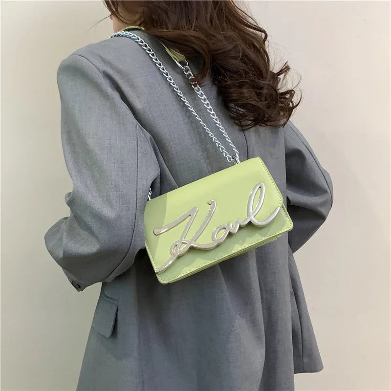 This Year's Popular Bags for Women New Fashion Letter Trend Shoulder Bag Ins Women's Crossbody Small Square Bag Наклонная Сумка - reetell