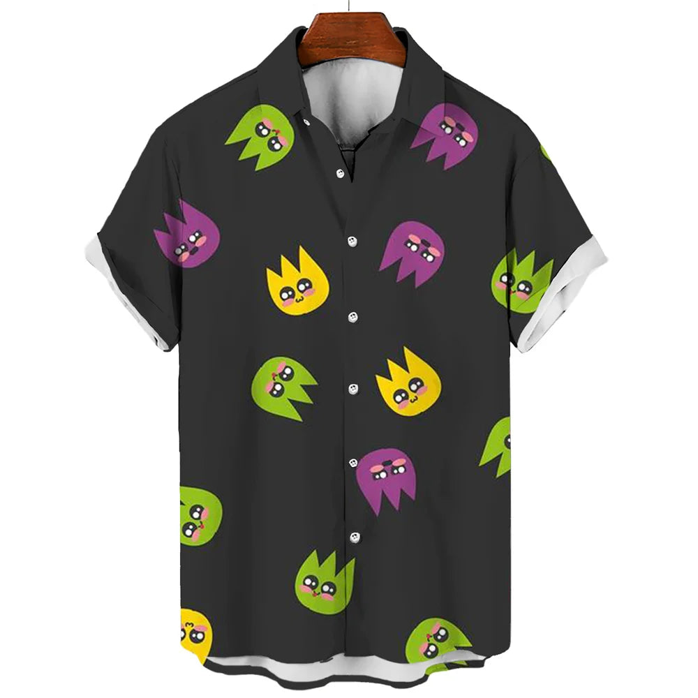 Men's Casual Shirt Hawaiian Shirt Men Summer 3d Print Casual Short Sleeved Shirt For Men Clothing Breathable Shirts