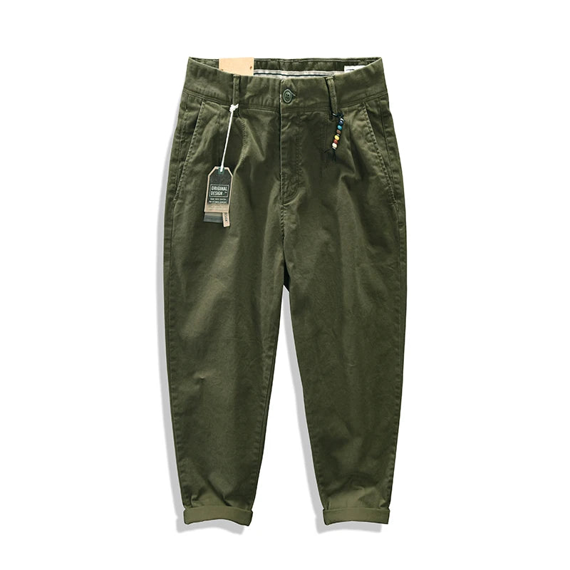 HIQOR Brand Japanese Cargo Trousers for Men New Men's Black Casual ArmyGreen Pants Trousers Men's Jumpsuit Male Oversize Pants