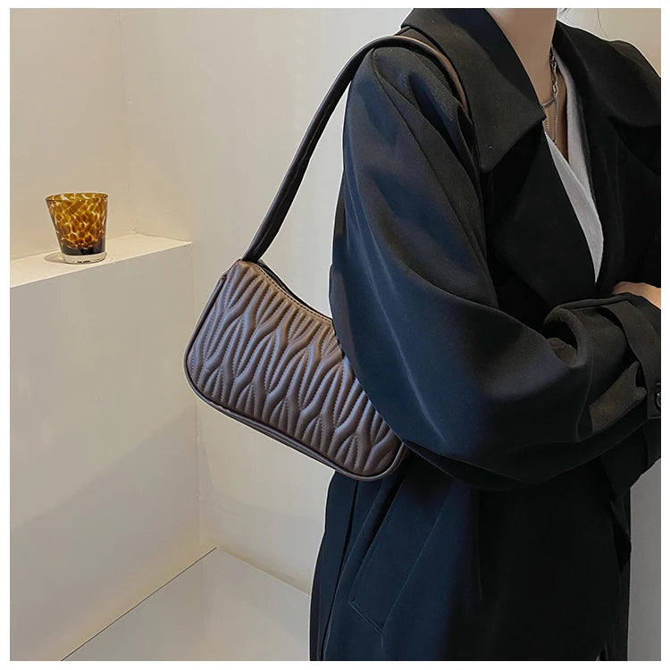 Fashion Women Handbag PU Leather Shoulder Bags Female Casual Solid Messenger Bag for Women Luxury Underarm Bag Feminina