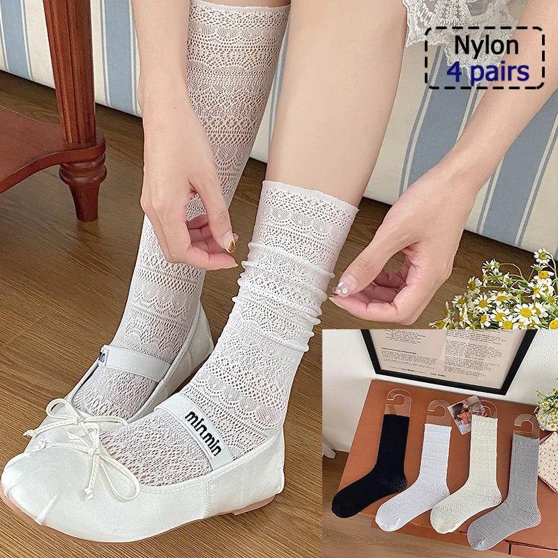 4/5/8/10/20 Pairs of MEN'S AND WOMEN'S Black Cotton Business Mid Length Soft and Warm Autumn/winter Solid Color Casual Socks