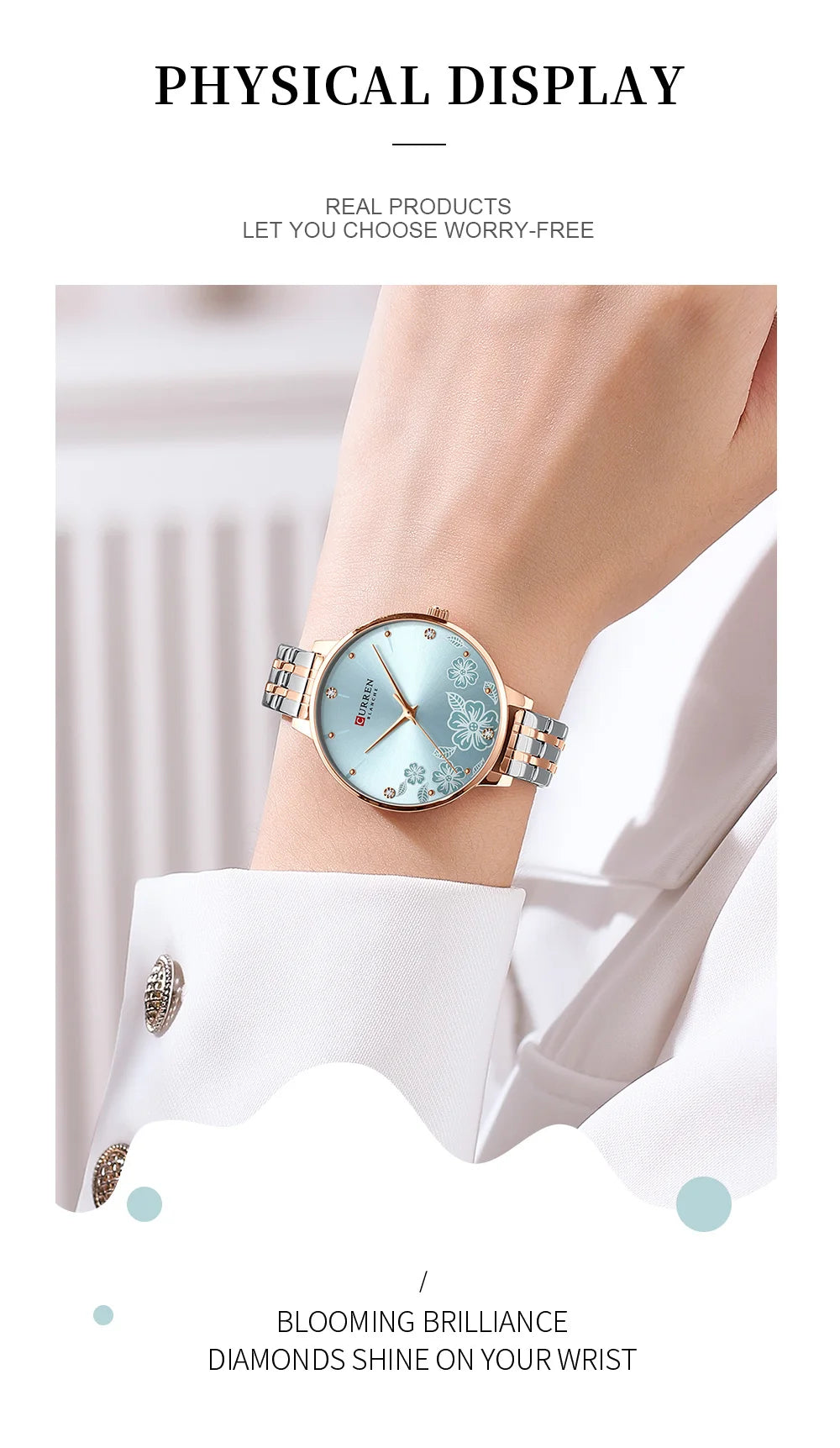 CURREN Brand Fashion Women Watches Stainless Steel Ultra Thin Quartz Watch Woman Romantic Clock Women's Watches Montre Femme