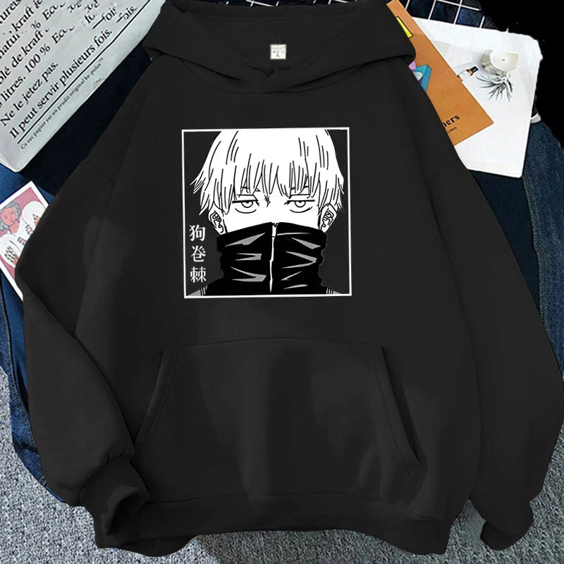 Anime Inumaki Toge Printed Hoodies Men/Women Sweatshirts Casual Hoodie Personality Pullover - reetell