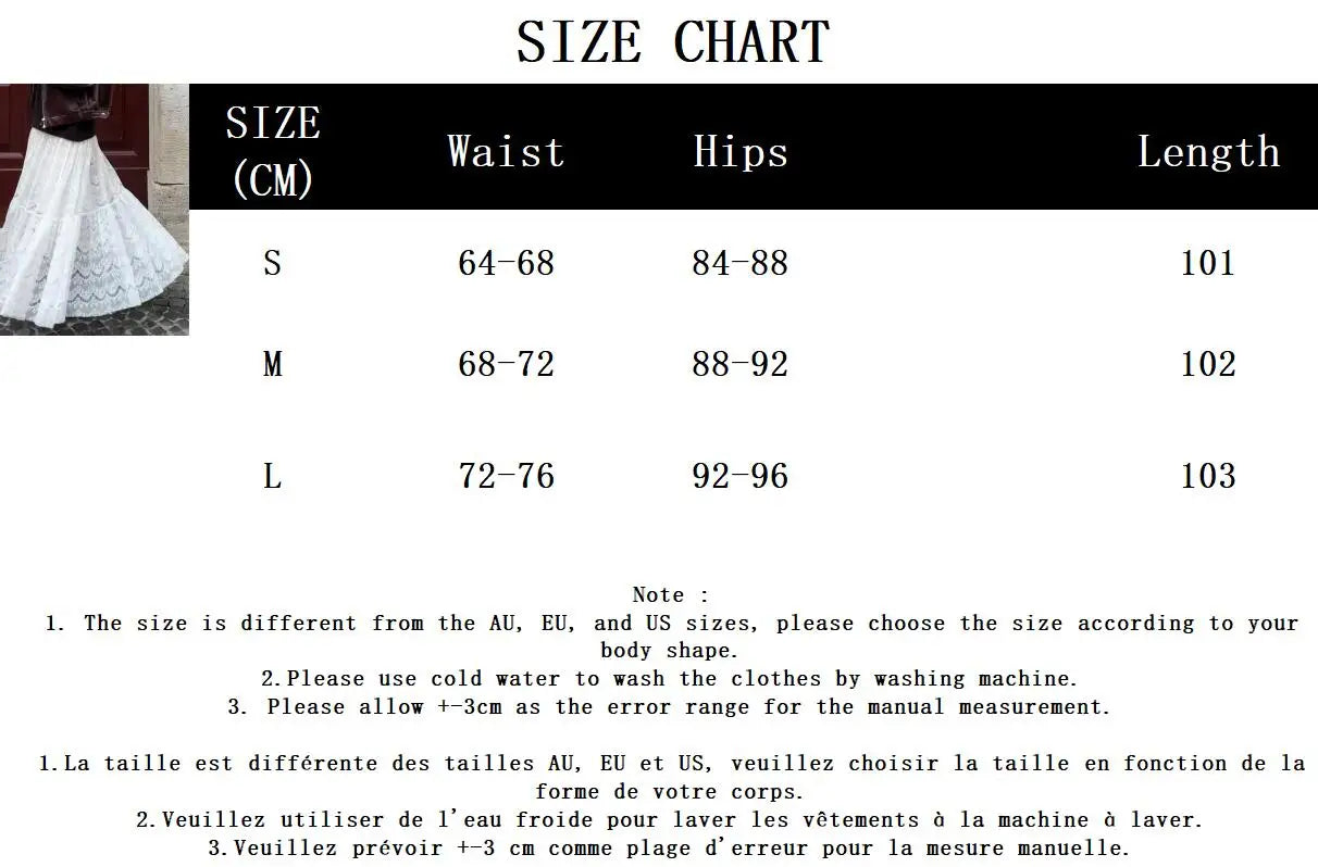 Lace Jacquard Transperant Skirt Women Summer New High Waist Sexy Casual Long Skirts 2024 Streetwear Fashion White Maxi Skirt - reetell