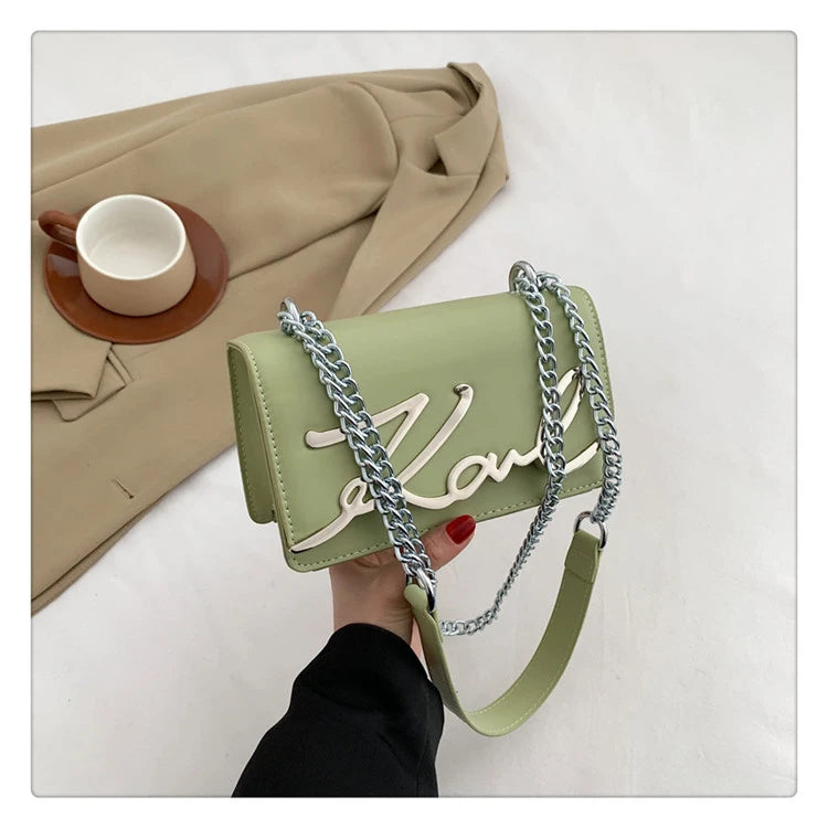 This Year's Popular Bags for Women New Fashion Letter Trend Shoulder Bag Ins Women's Crossbody Small Square Bag Наклонная Сумка - reetell