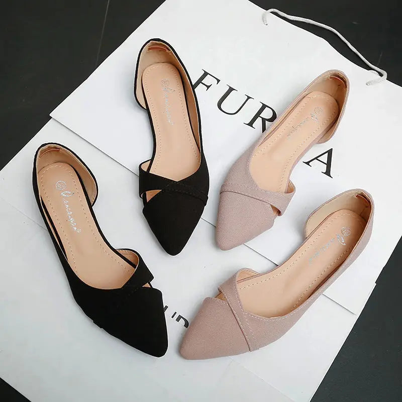 Shoes for Women Evening Woman Flats Pointed Toe Pink Slip-on Popular Elegant and Fashionable Summer 2024 High Quality Fashion 39 - reetell