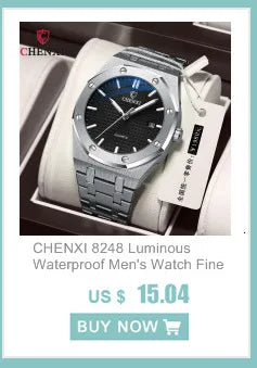 Chenxi 976 Leather Chronograph Date Men's Phase Of The Moon Timing Business Luminous Quartz Watch Relojes para hombres