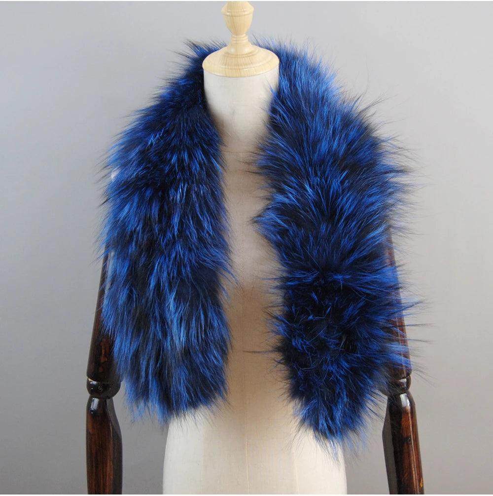 2024 New Women Winter Warm Natural Fox Fur Scarf Ring Knit Real Fox Fur Lady Fashion Neckerchief Scarves Women Real Fur Bandana - reetell