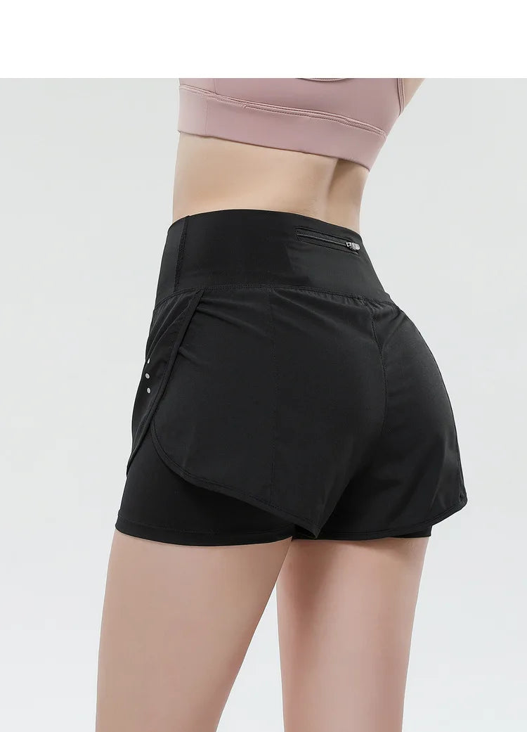 Yoga Shorts for Women Summer Fitness Shorts Biker Workout Running Sports Shorts Quick Drying Sportwear With Pocket Breathable - reetell