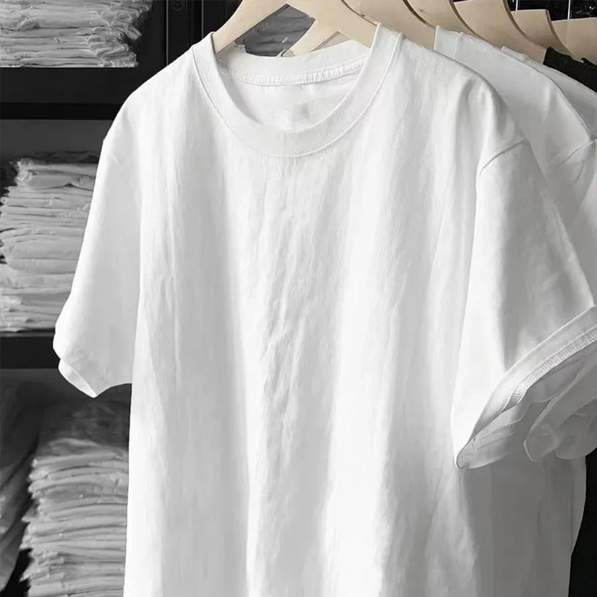 220 Gsm 100% Cotton Solid T Shirt Summer Fashion Men's T Shirt Short Sleeve Classical Tee Mens Hip Hop Oversized Tops Tee Male