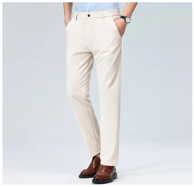 2024 Men Business Multi Color Large Size Pants Fashion Versatile Comfortable and Breathable Straight Leg High Grade Hombre Pants