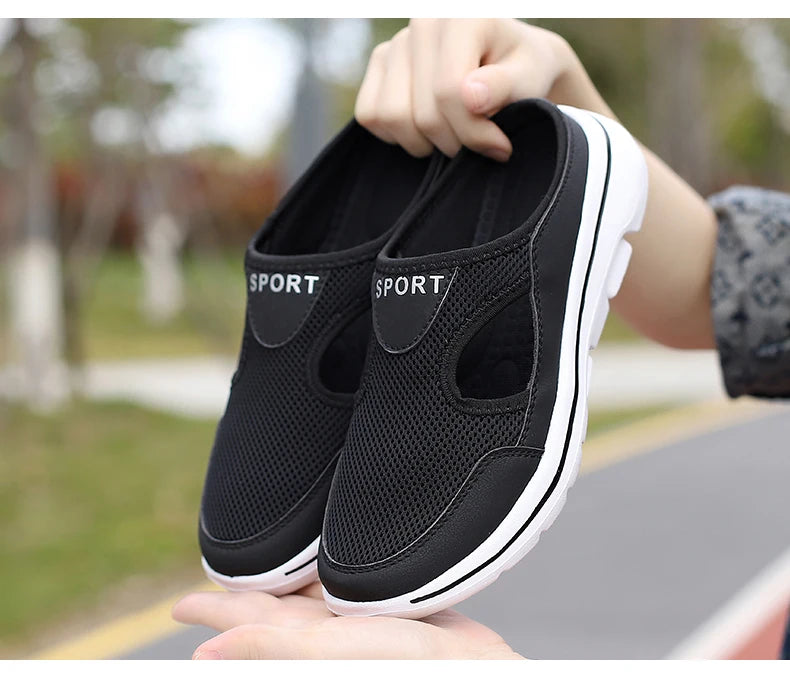 Women Walking Men Fitness Mesh Slip-On Light Loafers Summer Sports Shoes Outdoor Flats Breathable Running Sneakers Size 35-48