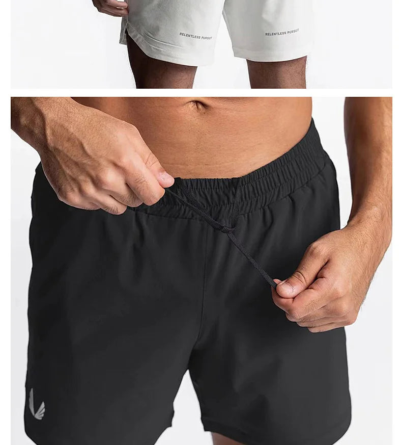 Mens Gym Training Shorts Men Sweat Sports Casual Clothing Fitness Workout Running Quick-Drying Compression Shorts Sweatpants - reetell