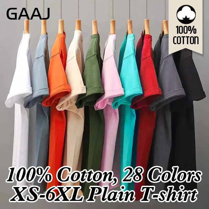 XS-6XL 100 Cotton T shirt Men,Short Sleeve Summer Top,Casual Solid TShirt,Plain Fashion Tees Women,Quality Basic Unisex Clothes - reetell