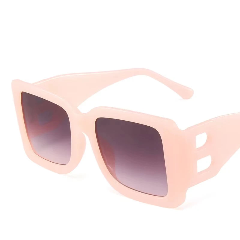 New Fashion Oversized The Letter B Square Luxury Trend Sunglasses Women Men Retro Rectangle Sunglasses Gafas De Sol - reetell