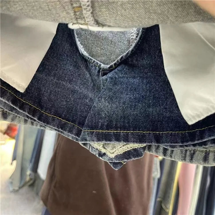 Fashion High Waist Denim Mini Skirt Women's 2023 Summer New Fashion Button Zipper Slim Fit Korean Street  Casual A-line Skirt - reetell