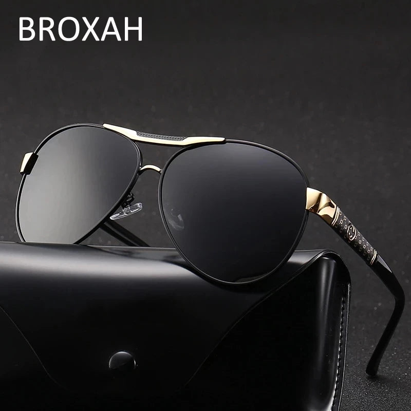 Polarized Sunglasses for Men Women Retro Driving Glasses Pilot Sunglass Alloy Frame UV400 Oculos De Sol - reetell