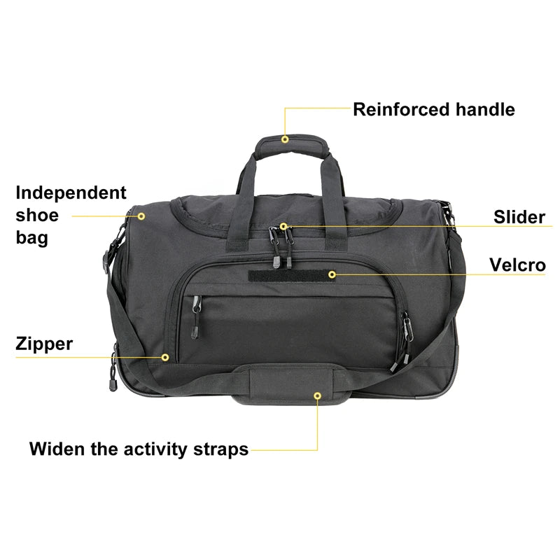 Waterproof Gym Bag Men Sports Travel Bags Military Tactical Duffle Luggage Outdoor FitnessTraining Bag