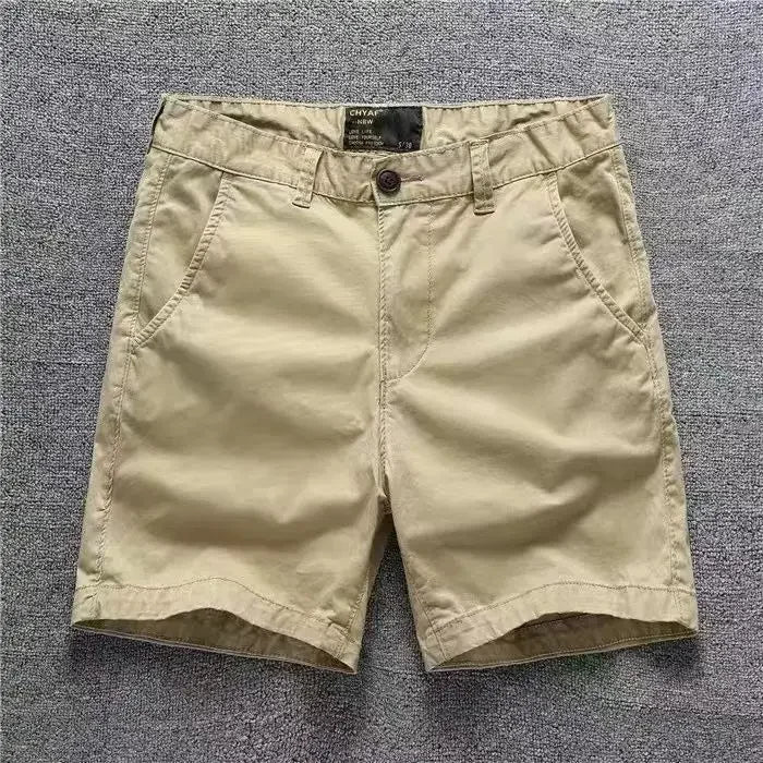 Bermuda Short Pants for Men Solid with Zipper Mens Cargo Shorts Button Big and Tall Cotton New in 2024 Fashion Streetwear Jorts - reetell