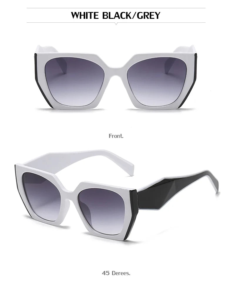 2024 new fashion cat eye wide leg sunglasses female sense ins sunglasses UV protection - reetell