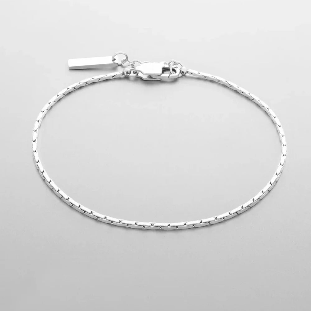 eManco Wire Chain Bracelet  Fashion Trend Of New Personalized Men's  White gold Bracelet Without Losing Color Wholesale Jewelry