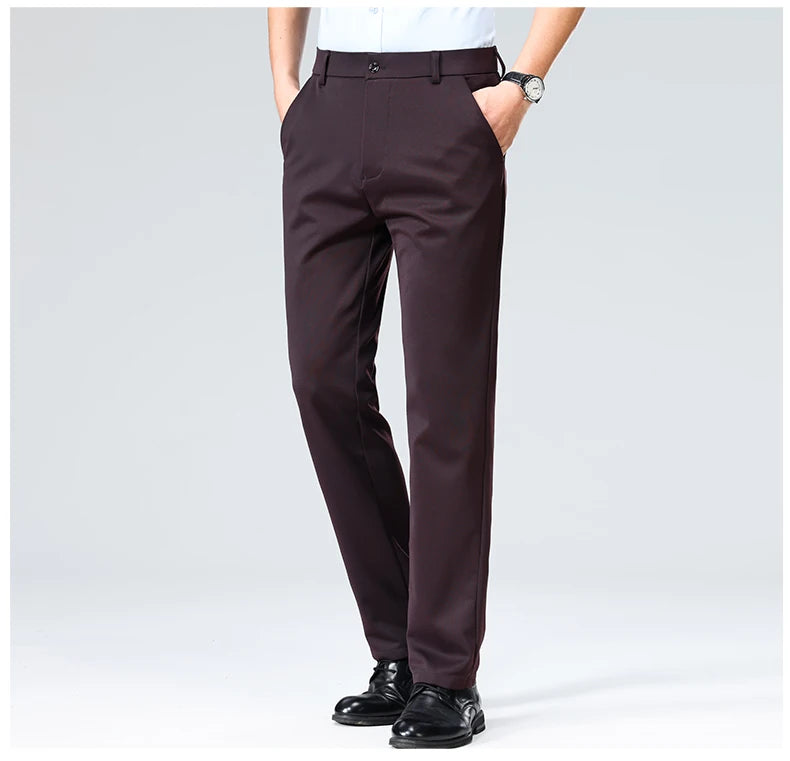 2024 Men Business Multi Color Large Size Pants Fashion Versatile Comfortable and Breathable Straight Leg High Grade Hombre Pants