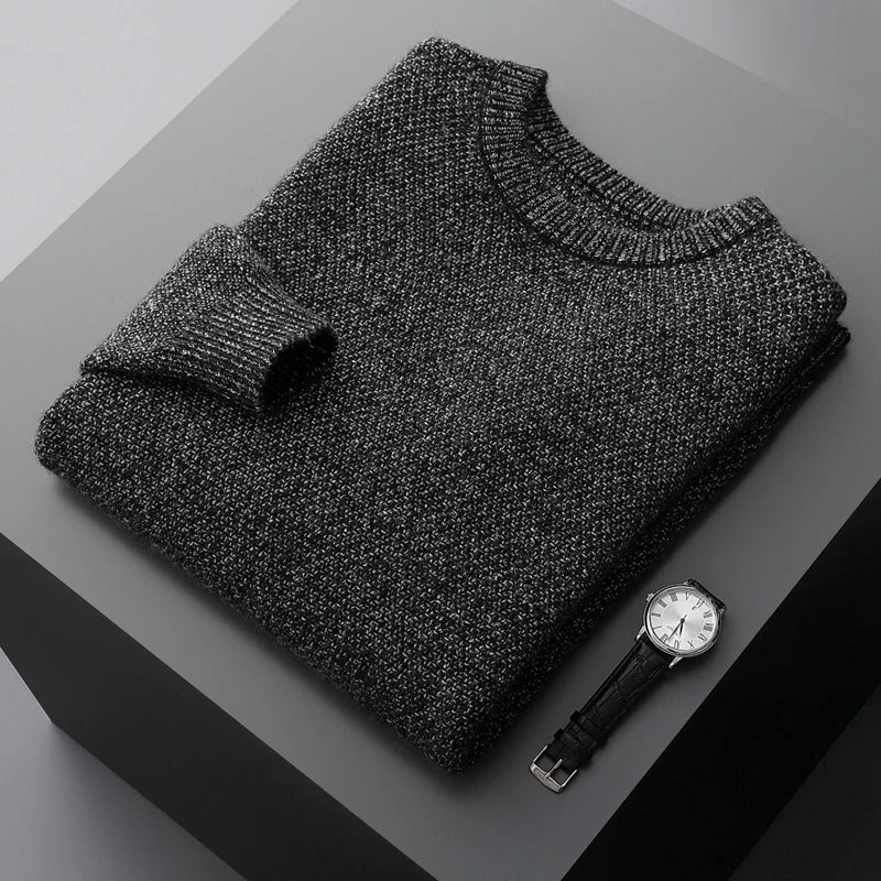 Zocept High Quality Cashmere Sweater Men Winter Casual Round Neck Thick Warm Pullover Male Knitted Jacquard Sweaters Pullovers - reetell