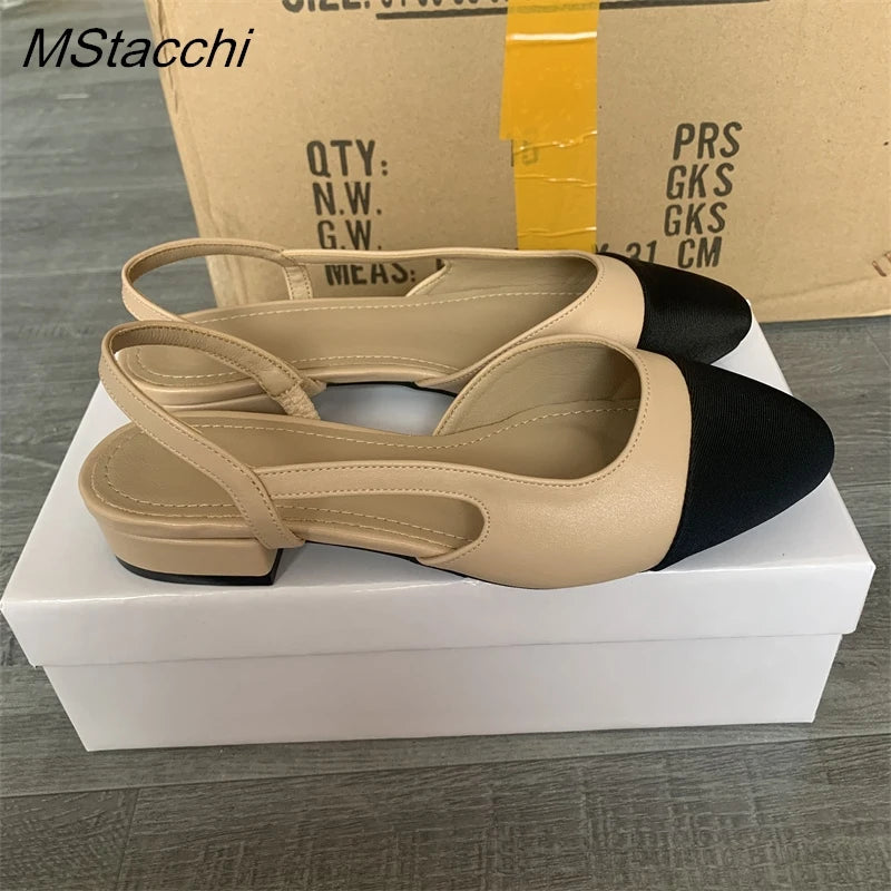 All-match Flat Shoes Women Sandals Non-Slip Soft Leisure Shoes Mixed Colors Comfort Low Heel Femme Thick Bottom Designer Shoes - reetell