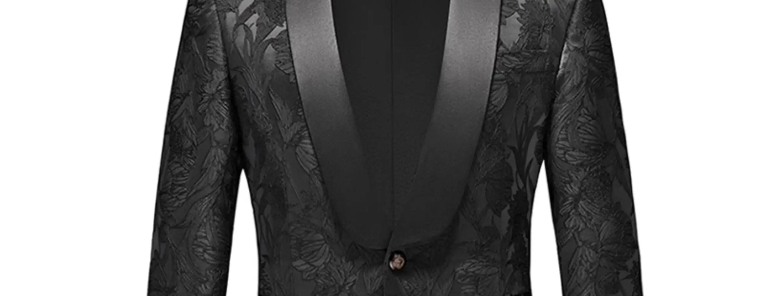 Luxury Brands Mens Clothing Slim Fit Fashion Suits for Men Luxury Jacquard 2 Piece Set Suit Jackets and Suit Pants Wedding Dress - reetell