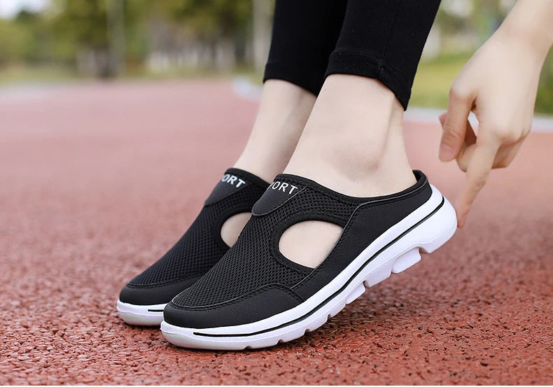 Women Walking Men Fitness Mesh Slip-On Light Loafers Summer Sports Shoes Outdoor Flats Breathable Running Sneakers Size 35-48