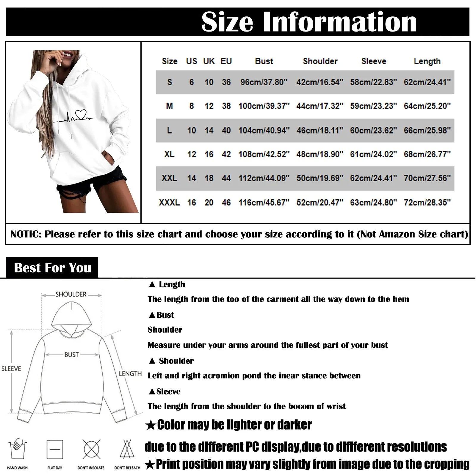 Hoodies for Women Solid Long Sleeve Sports Fun Print Sweatshirts Female Autumn Winter Casual Loose Hooded Sweatshirt - reetell